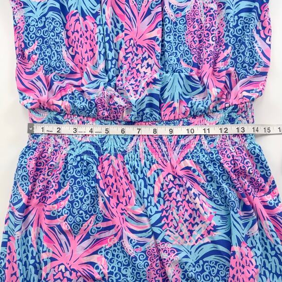 NWT Lilly Pulitzer Cyla Romper in Borealis Blue Tropic Down Low Size Large - Picture 13 of 15